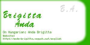 brigitta anda business card